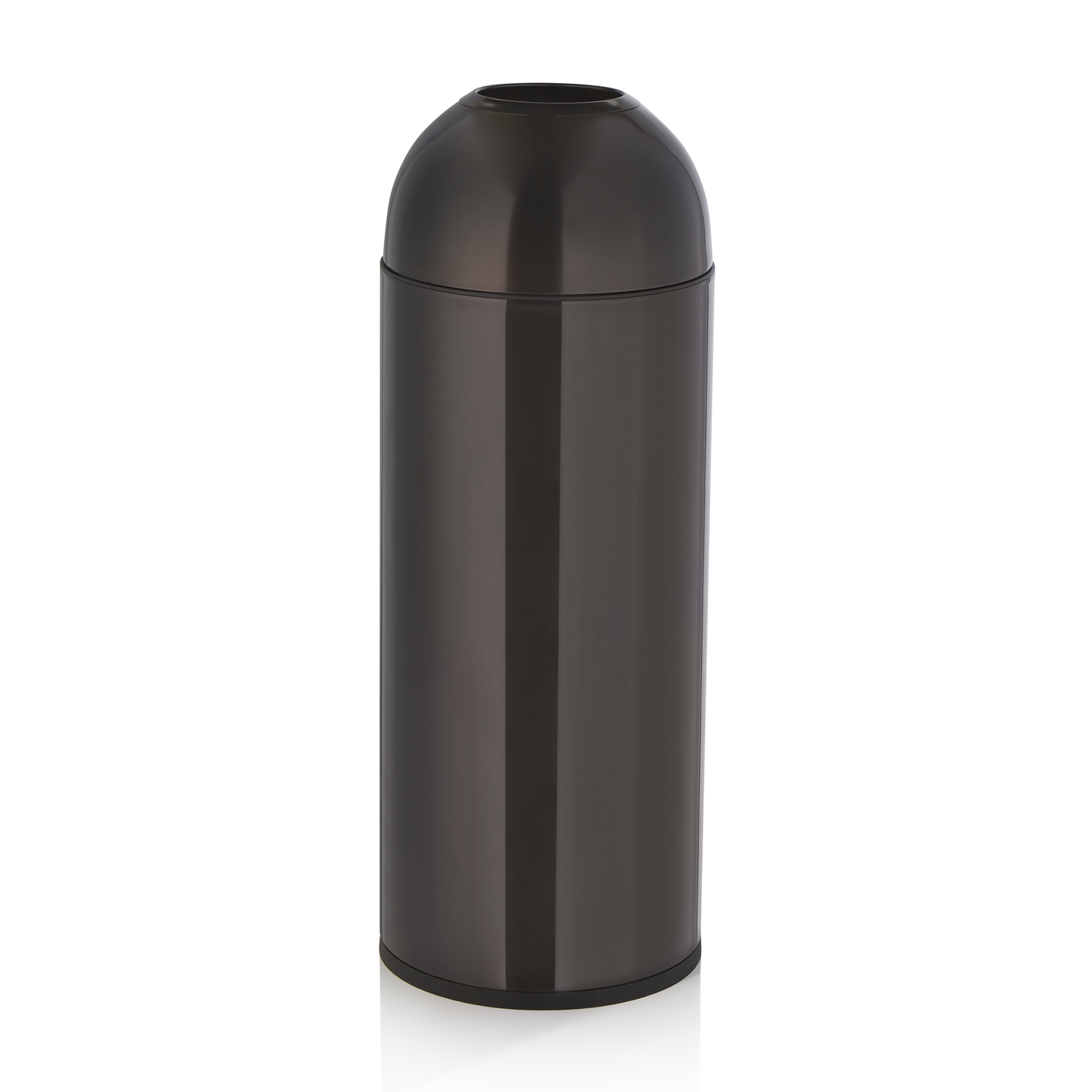 Abfalleimer, Ø 30 cm, Höhe 83 cm, schwarz, Chromnickelstahl/Kunststoff