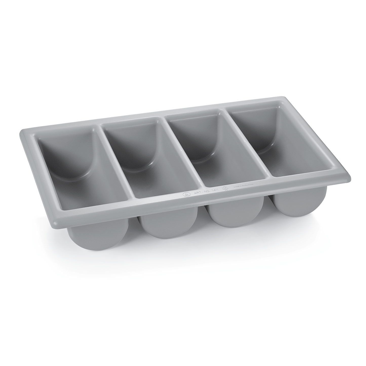 Besteckkasten GN 1/1 mit 4 Einteilungen, grey, Polyethylen