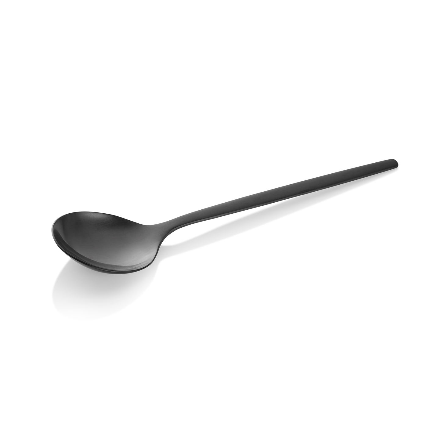 Suppenlöffel ALEX BLACK, mit schwarz, matte PVD Beschichtung, 18 cm, Set á 12 Stück, Chromnickelstahl 18/10