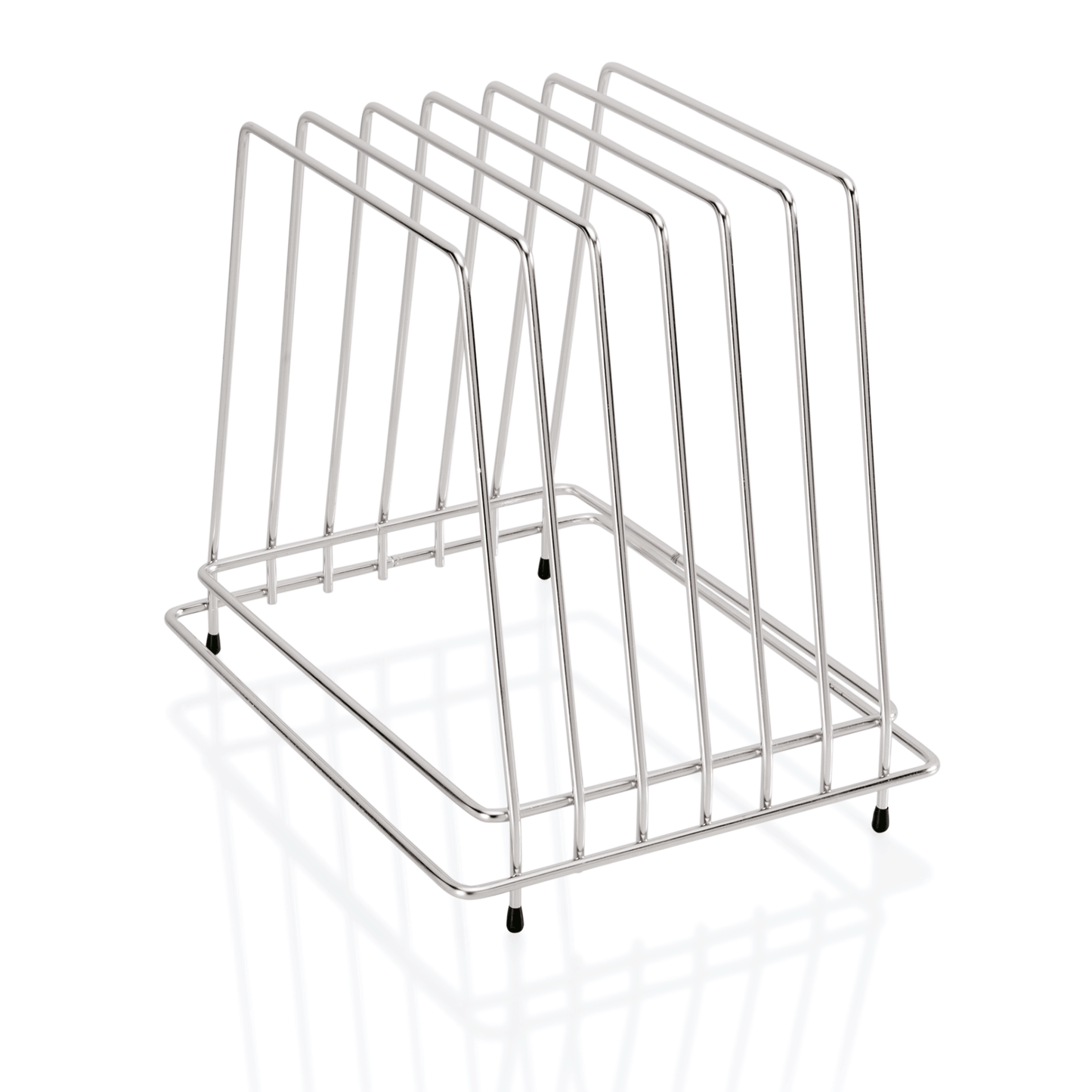 Schneidbretthalter für 6 Bretter bis max. 2,5 cm, 29,5 x 23,5 x 27,5 cm, Chromnickelstahl