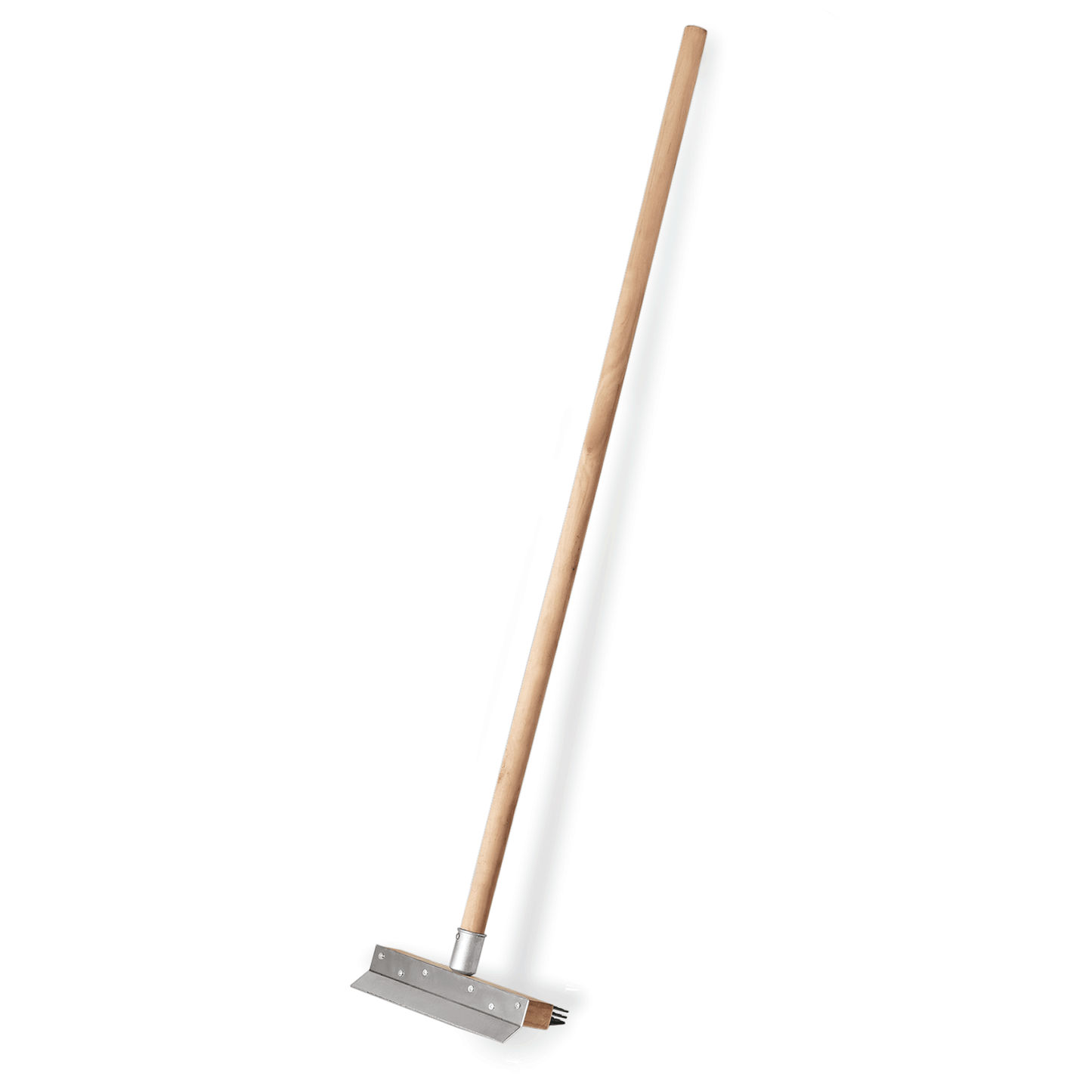 Reinigungsbürste mit Schaber, 156 cm, mit Stahlborsten 4 cm, Holz, Stahl