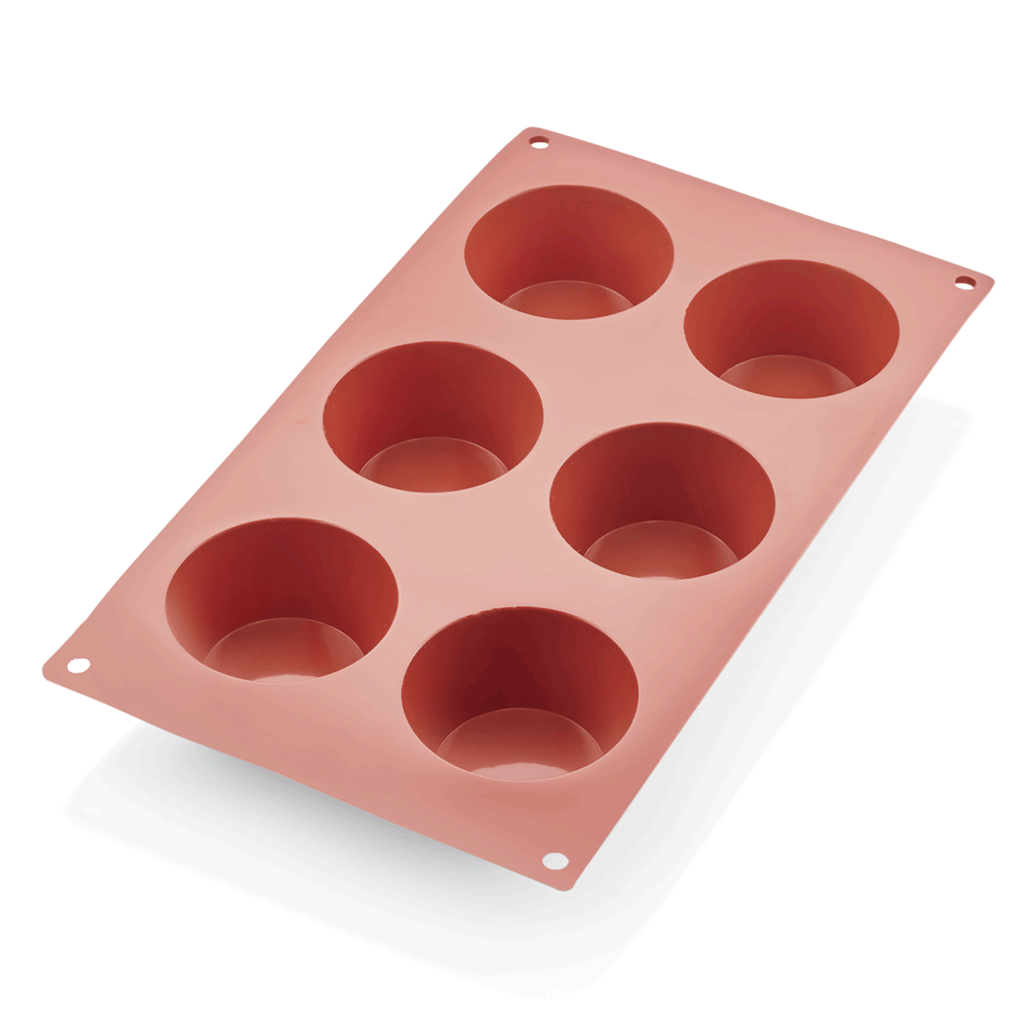 Muffin Bakeflex, 6 Formen, Ø 6,5 cm, rot Silikon