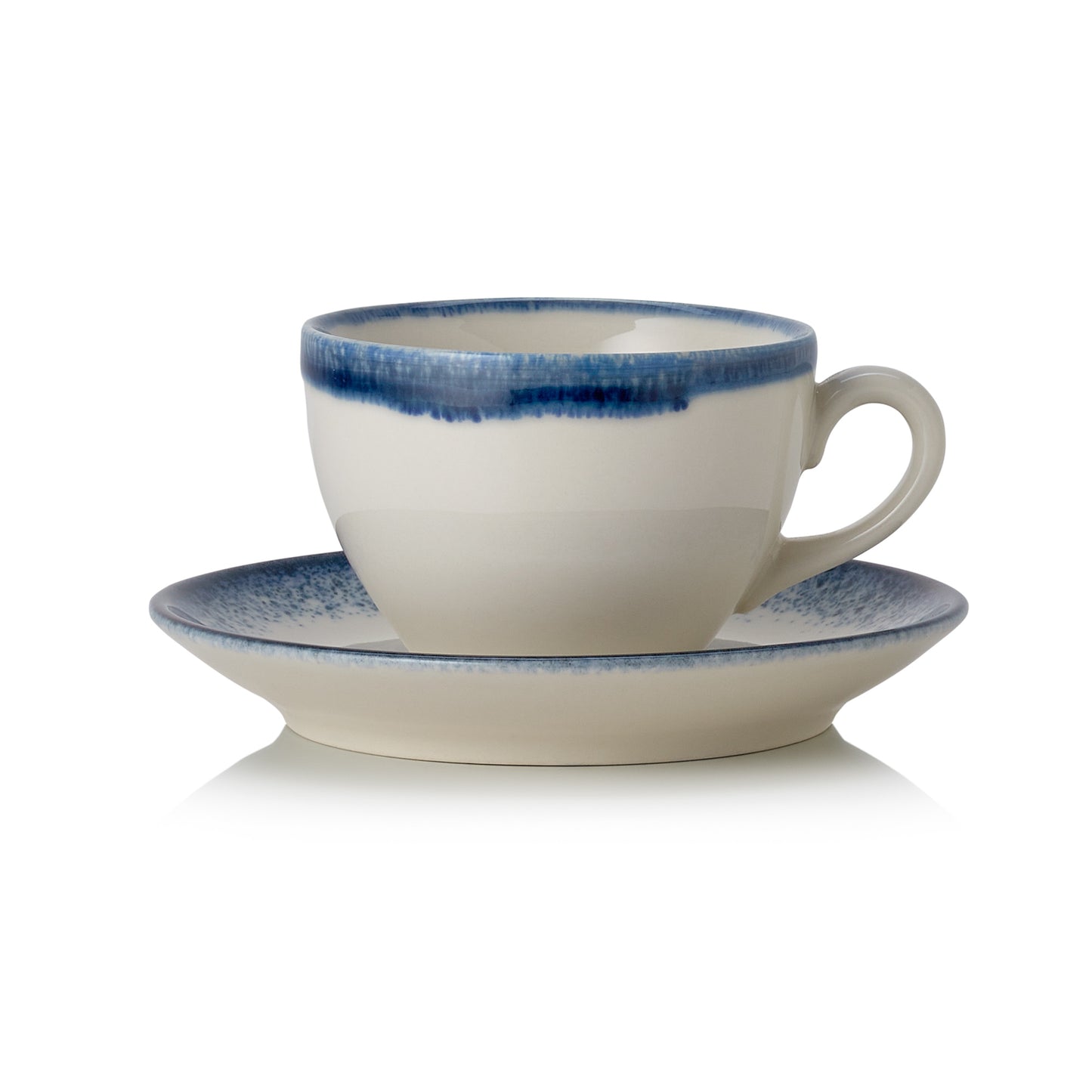 Ober- und Untertasse Set VIDA MARINA, 220 ml, Set á 6 Stück, marina, Porzellan
