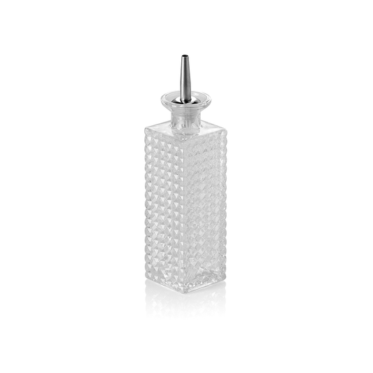 Bitterflasche Nocturn, 0,23 ltr., 5,5 x 5,5 x 17 cm, Glas, Edelstahl