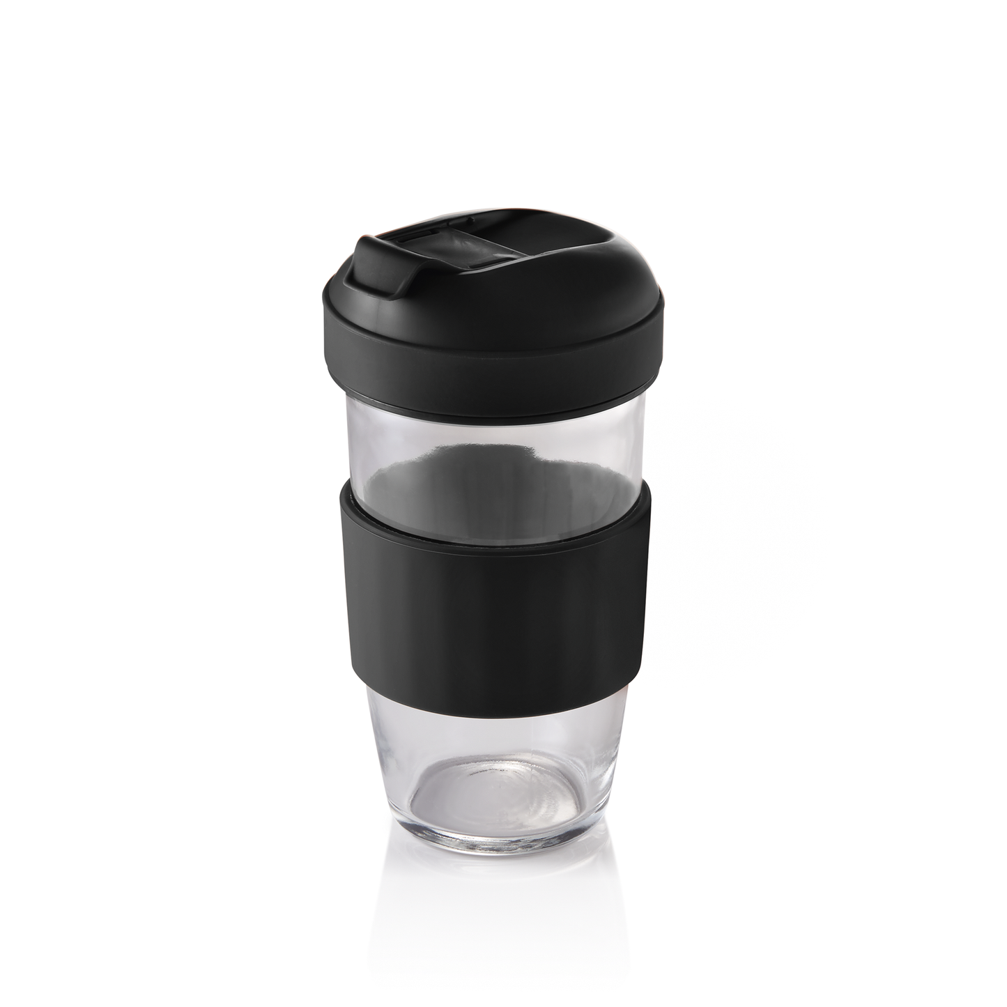 2in1 Cafe & Müsli Becher, Borosilikatglas Polypropylen, Silikon