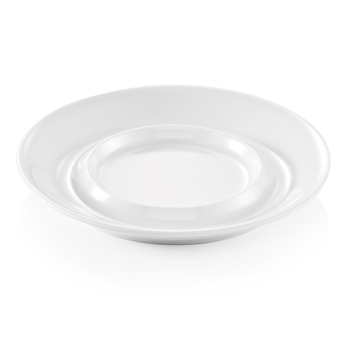 Untertasse Set für 9366 und 9367, Ø 14 cm, weiß, Set á 12 Stück, Melamin