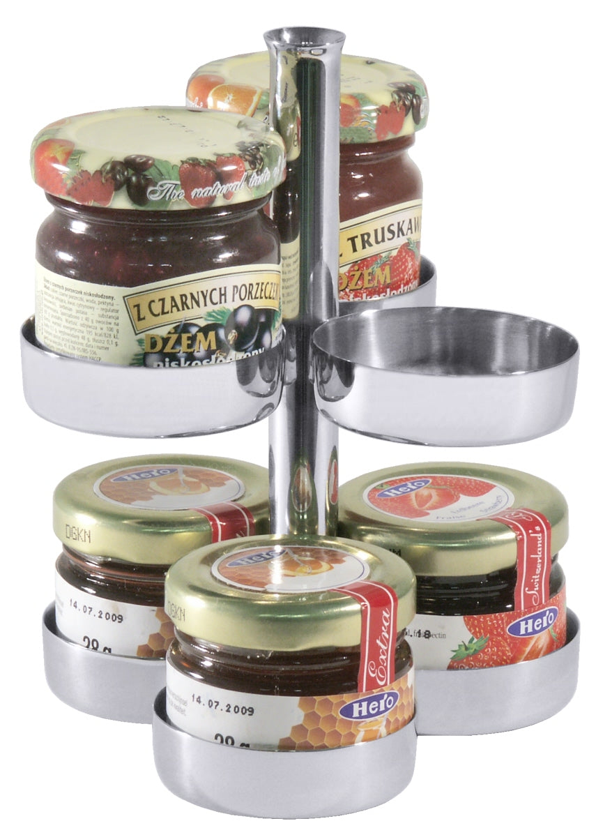 Marmeladenglas-Etagere für 3 Gläser auf einer Ebene, Edelstahl 18/10, Größe wählbar