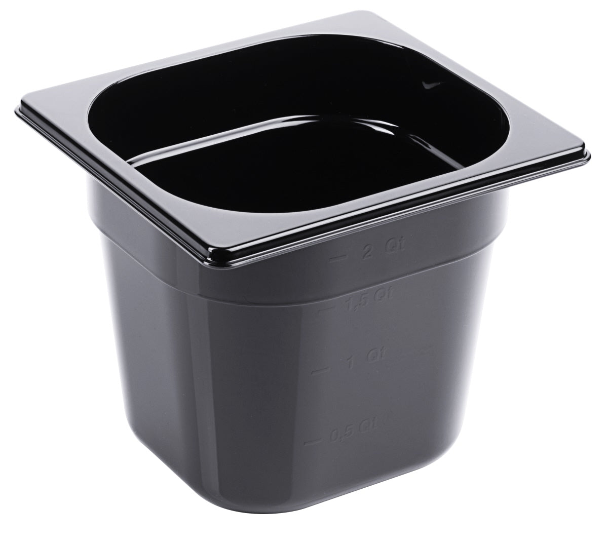 GN Behälter, schwarz, SAN, Größe wählbar