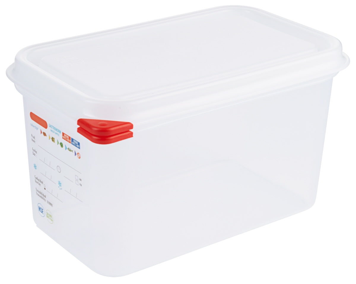 GN Behälter Polypropylen, transparent-weißem Polypropylen, Größe wählbar