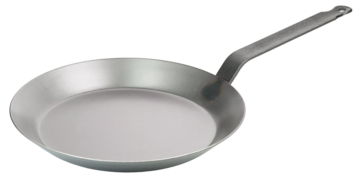 Eisen-Crêpes-Pfanne, ungeschwärztem Stahl, Größe wählbar