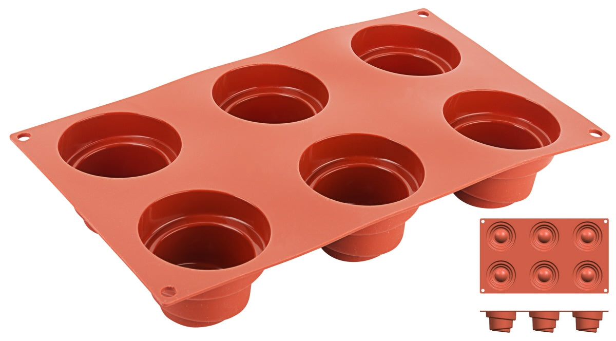 Silikon-Backmatte, WENDELTURM mit 6 Formen