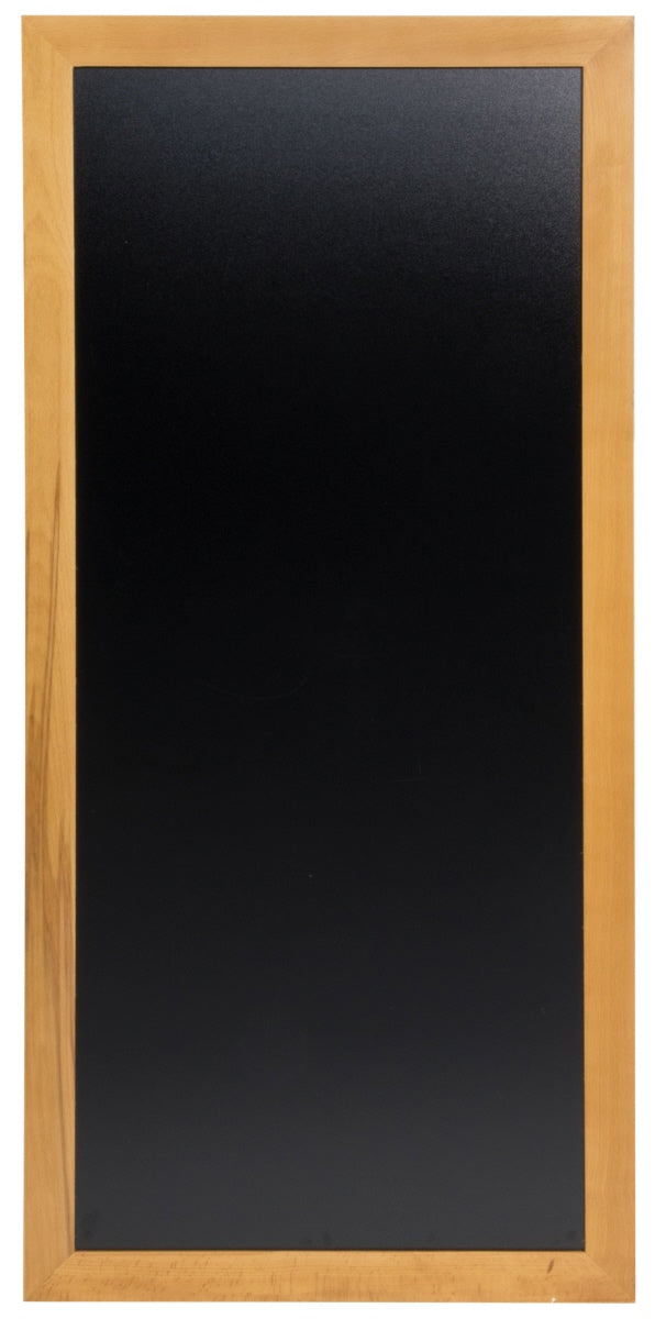 Wandkreidetafel, teakfarben, schwarzem PVC Kunststoff, Größe wählbar