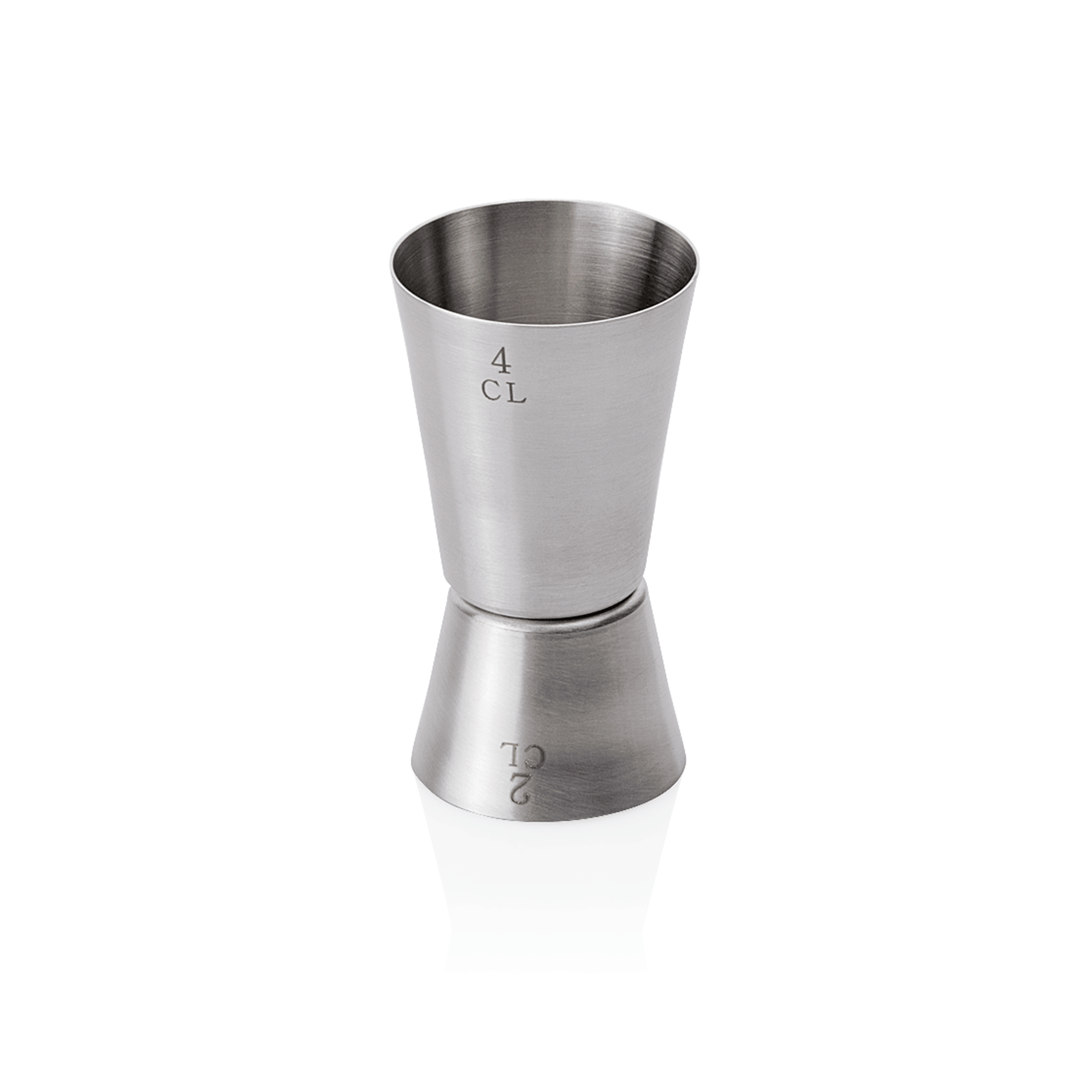 Jigger, Ø 4 cm, Höhe 9,5 cm, 2/4 cl, Chromnickelstahl  