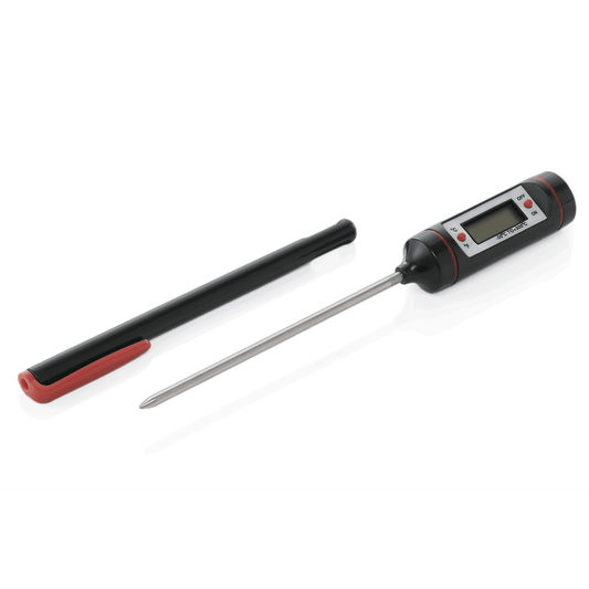 Digital Thermometer, 17,5 cm, Einstechtiefe 10,5 cm, Polycarbonat, Edelstahl  