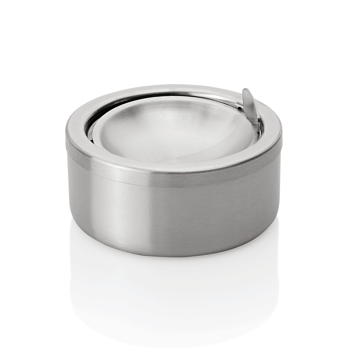 Druckaschenbecher, Ø 11,5 cm, Edelstahl  