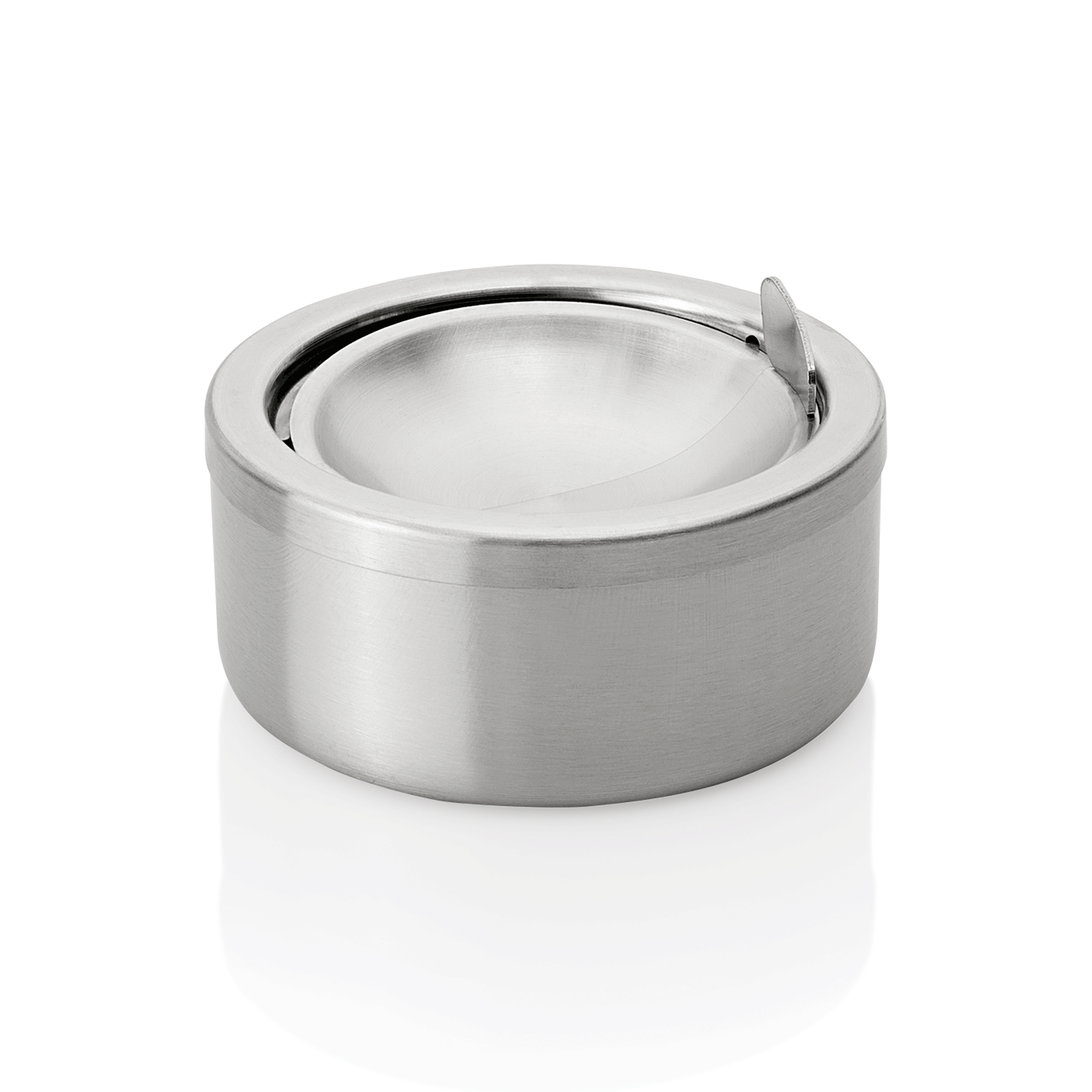 Druckaschenbecher, Ø 11,5 cm, Edelstahl  