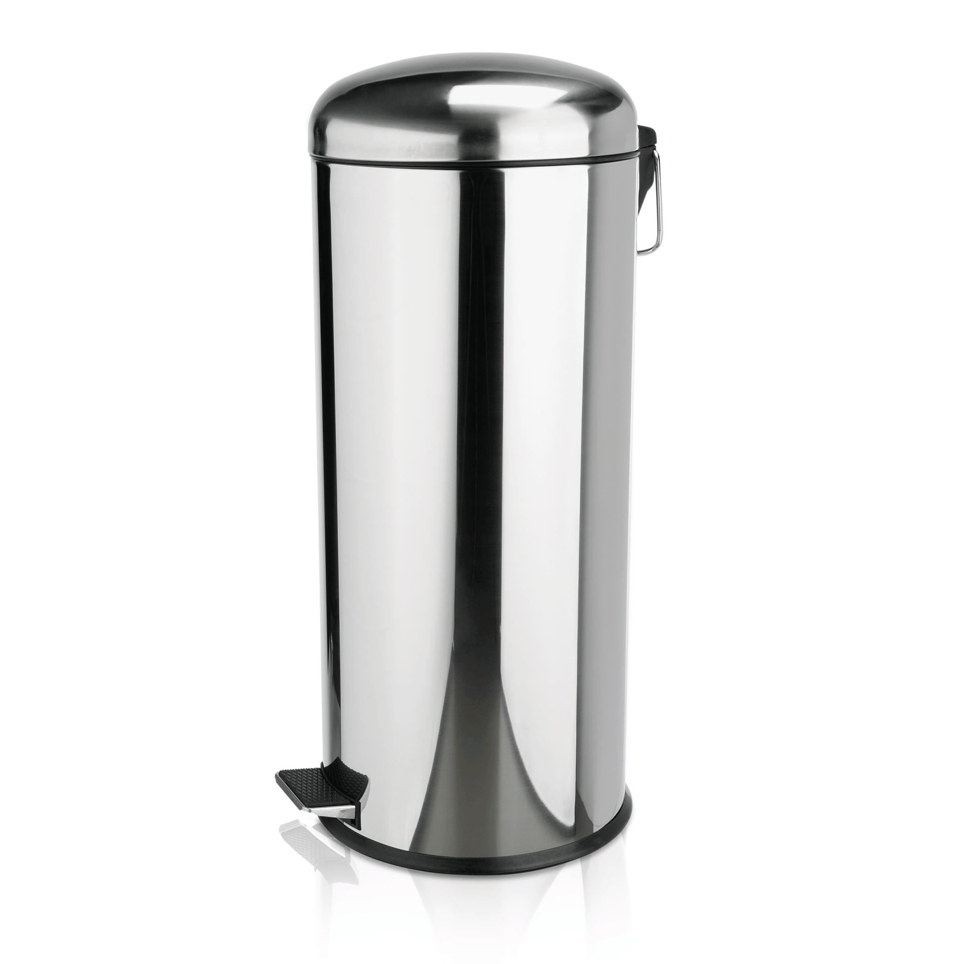 Tretabfalleimer mit verzinktem Einsatz, 30 ltr., Ø 30 cm, Edelstahl  