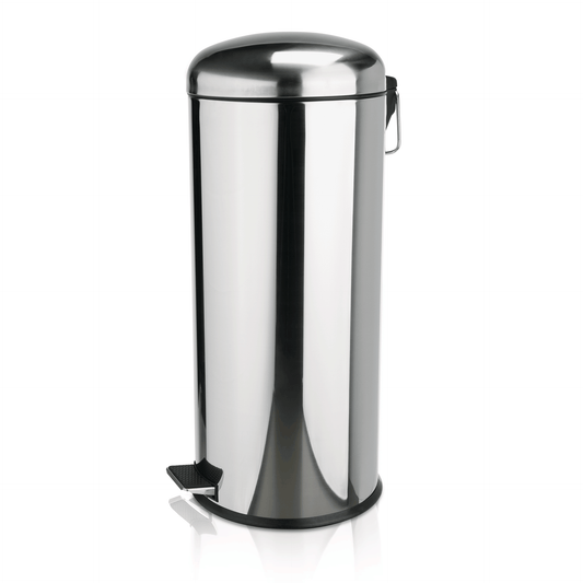 Tretabfalleimer mit verzinktem Einsatz, 30 ltr., Ø 30 cm, Edelstahl  