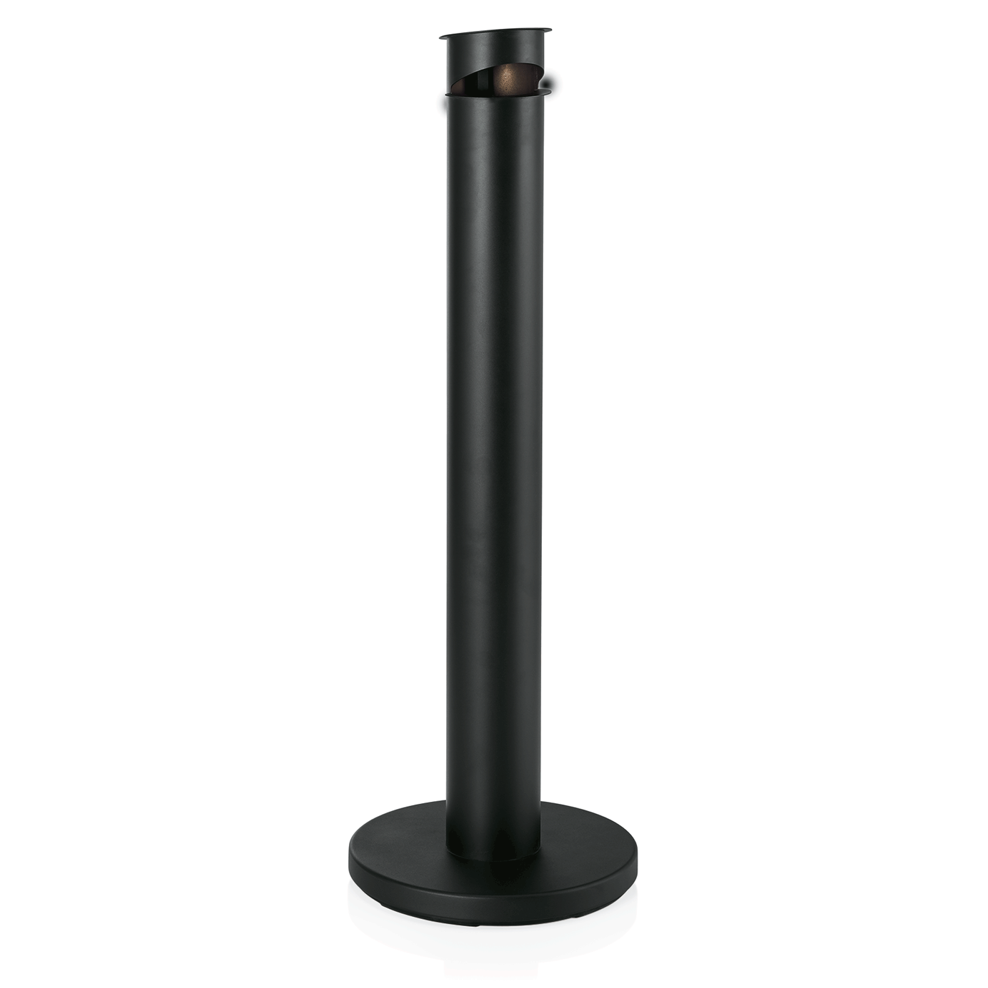Standascher, Ø 13 cm, schwarz, pulverbeschichteter Stahl  