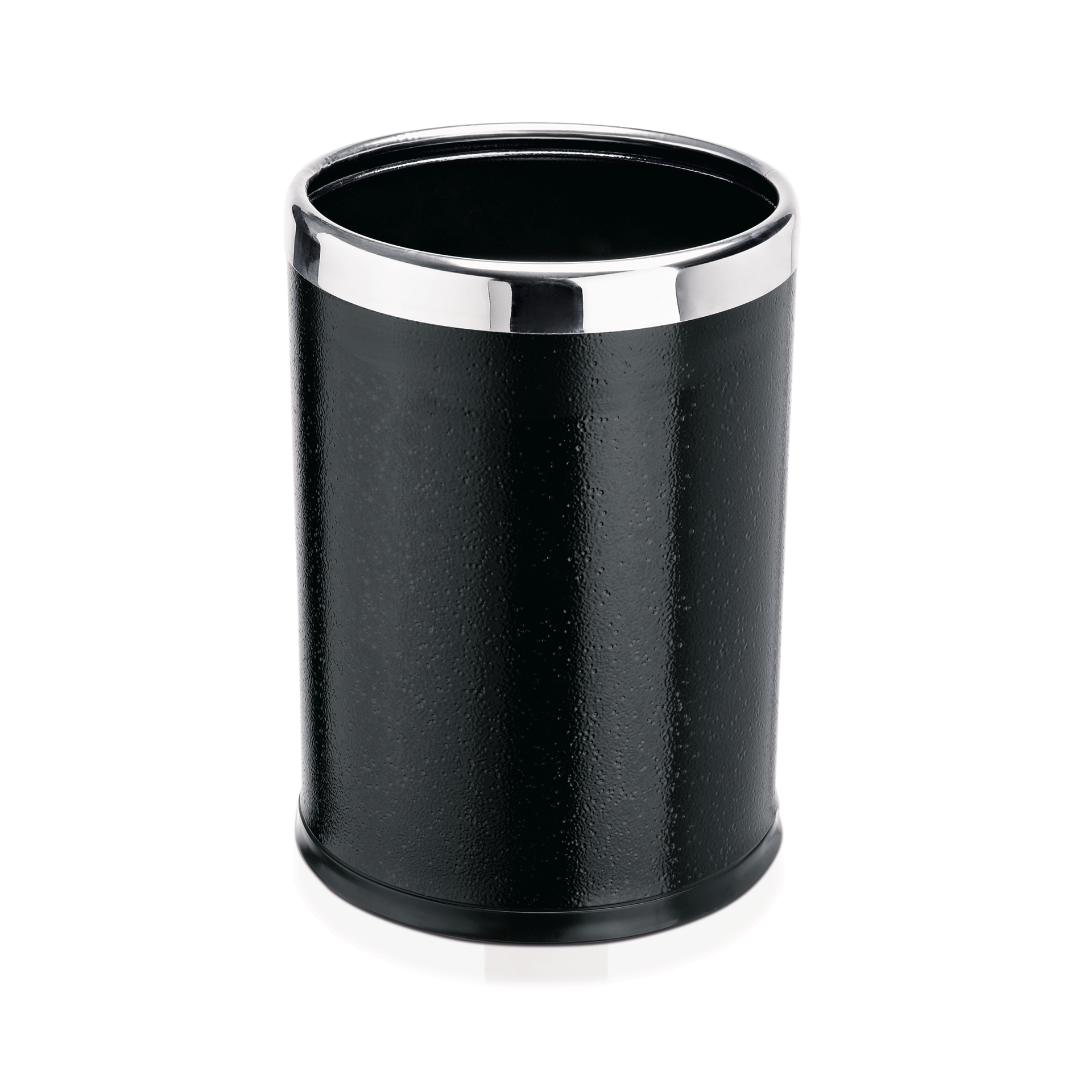 Papierkorb, Ø 22 cm, Höhe 31 cm, schwarz, pulverbeschichtet, Stahl 