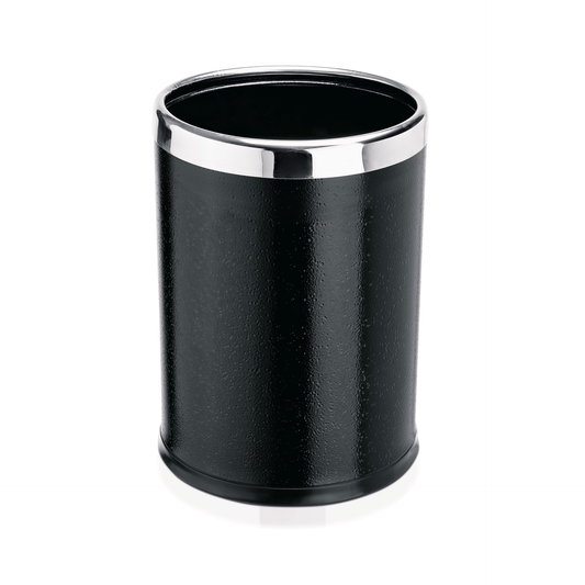 Papierkorb, Ø 22 cm, Höhe 31 cm, schwarz, pulverbeschichtet, Stahl 
