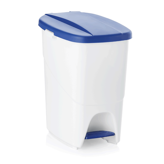 Tretabfallbehälter mit blauem Deckel, 25 ltr., 25 x 40 x 41,5 cm, Polypropylen 