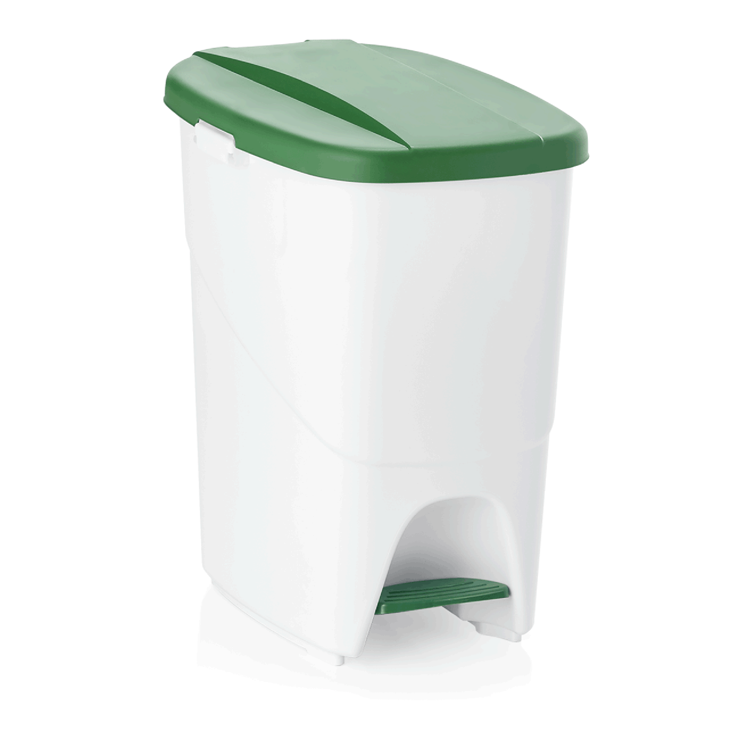 Tretabfallbehälter mit grünem Deckel, 25 ltr., 25 x 40 x 41,5 cm, Polypropylen 