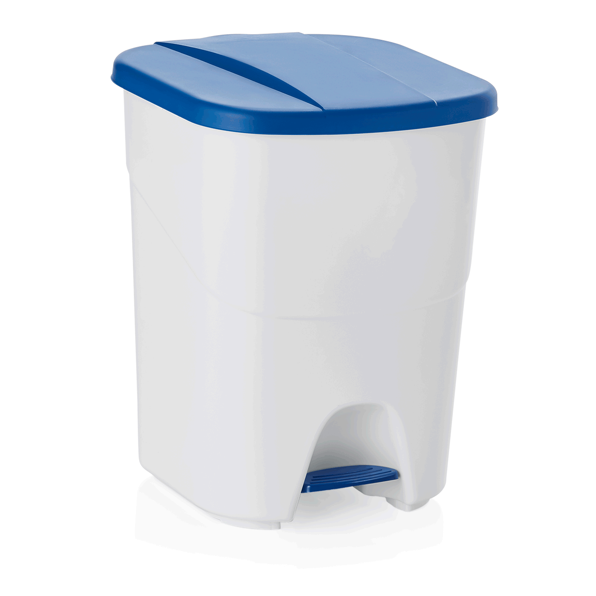 Tretabfallbehälter mit blauem Deckel, 40 ltr., 35 x 38,5 x 45,5 cm, Polypropylen 