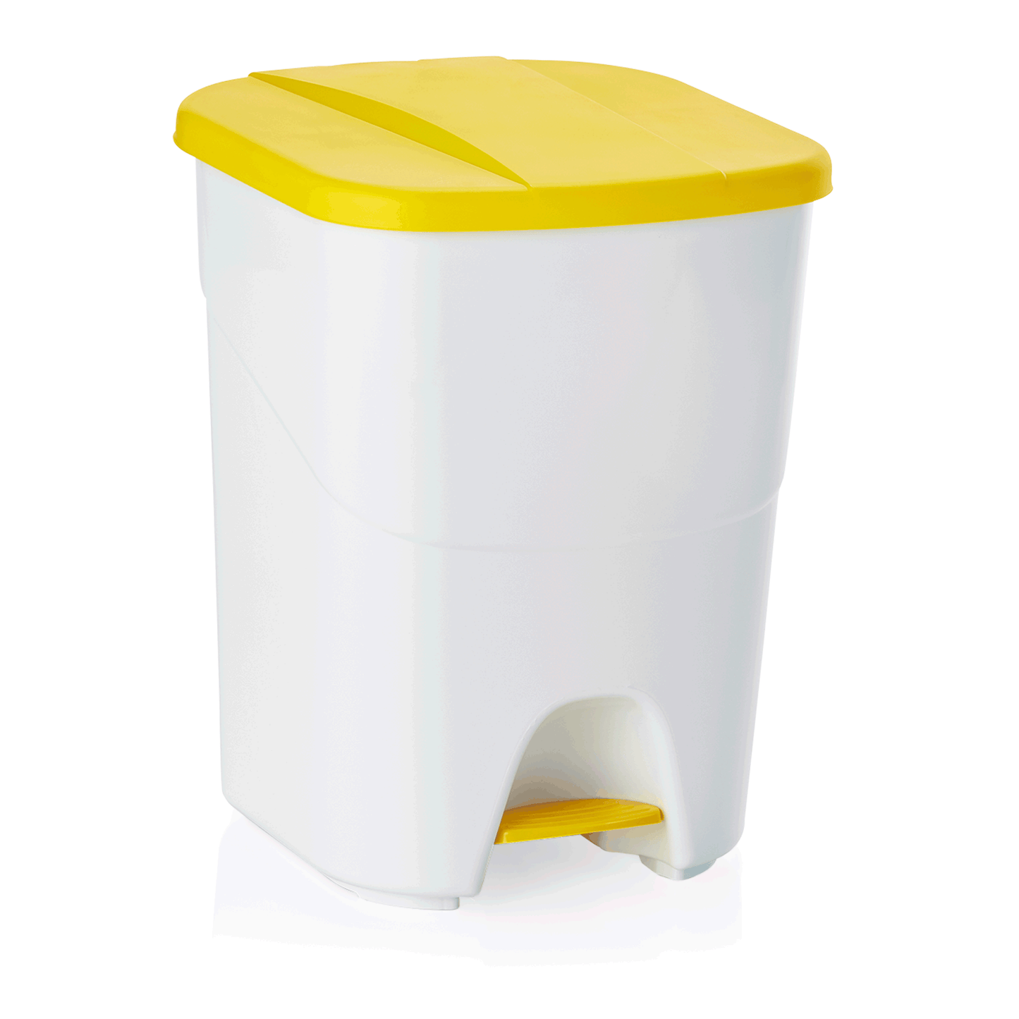 Tretabfallbehälter mit gelbem Deckel, 40 ltr., 35 x 38,5 x 45,5 cm, Polypropylen 