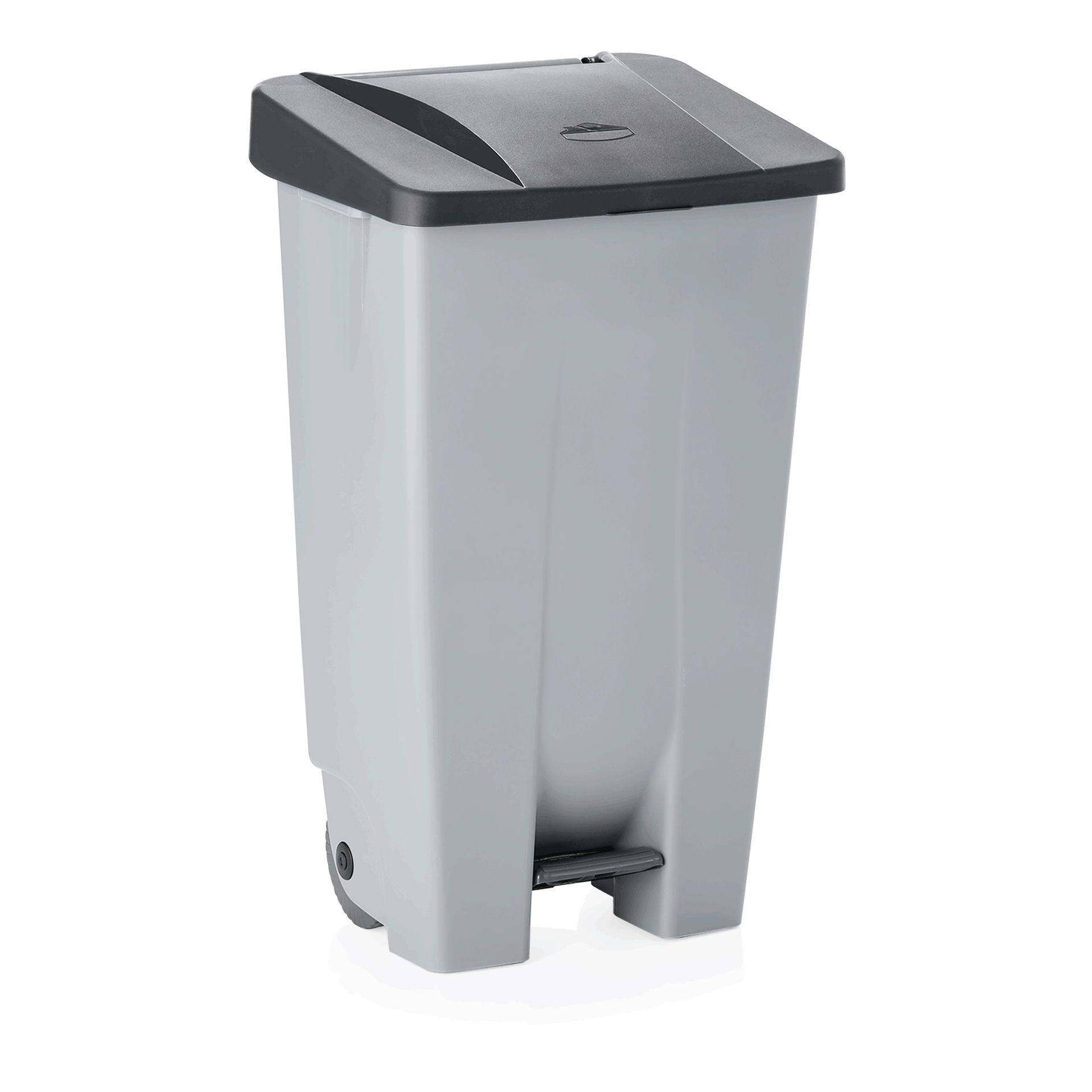 Tretabfallbehälter mit schwarzem Deckel, 120 ltr., 41 x 51 x 87 cm, Polyethylen 