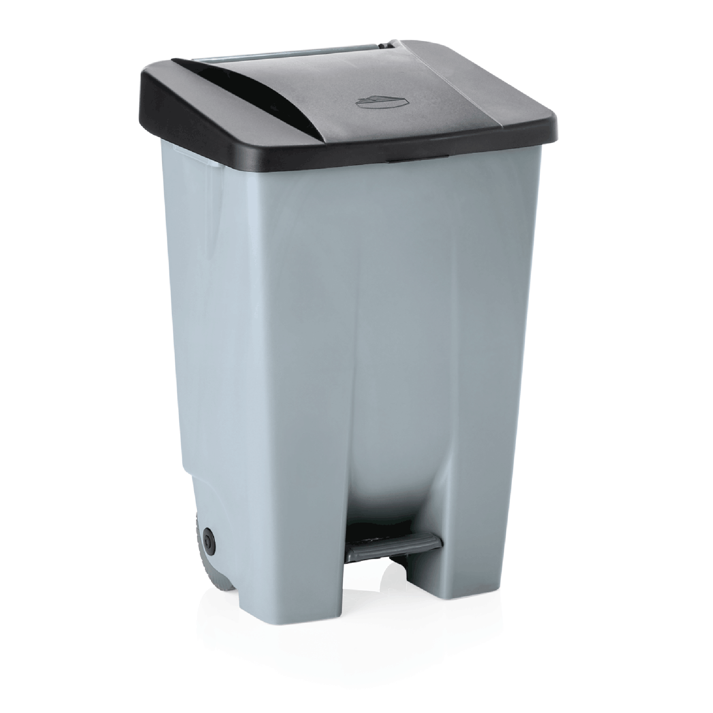 Tretabfallbehälter mit schwarzem Deckel, 80 ltr., 41 x 50 x 74 cm, Polyethylen 