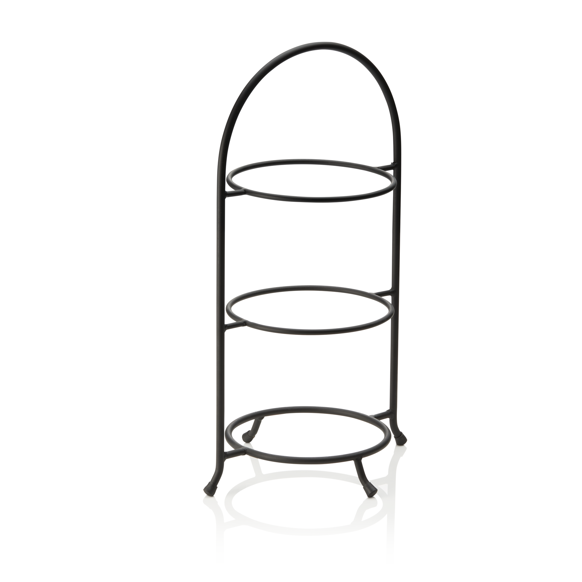 Etagere, 3-stufig, 46,5 x 28 cm, schwarz pulverbeschichtet, Stahl 