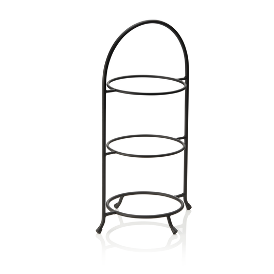 Etagere, 3-stufig, 46,5 x 28 cm, schwarz pulverbeschichtet, Stahl 