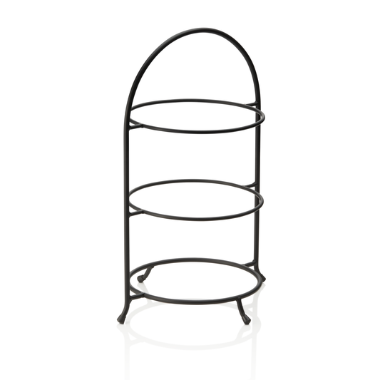 Etagere, 3-stufig, 46,5 x 33 cm, schwarz pulverbeschichtet, Stahl 