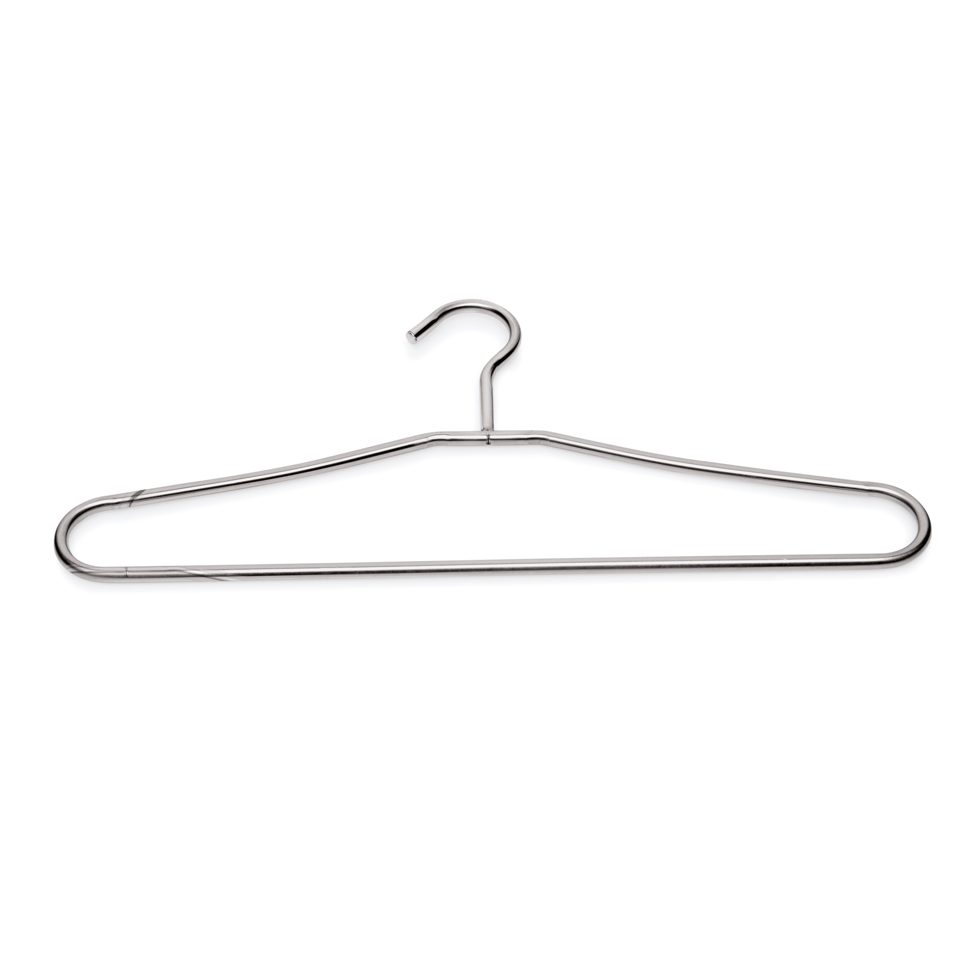 Kleiderbügel, Set á 4 Stück, mit Steg, 42 x 1 cm, Chromnickelstahl 