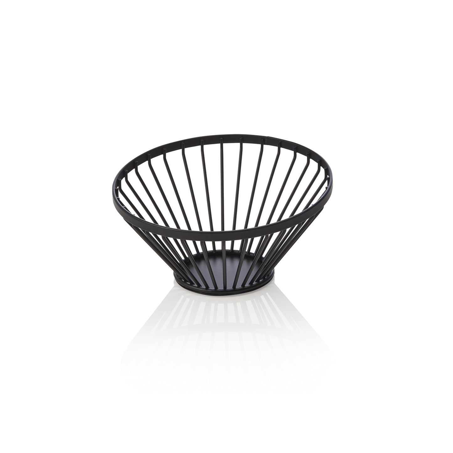 Buffetkorb, Ø 15 cm, Höhe 7,5 cm, schwarz pulverbeschichtet, Metall 