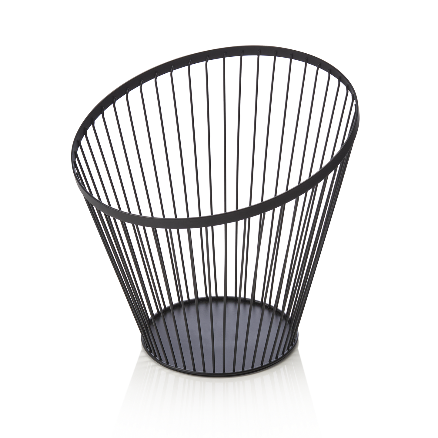 Buffetkorb, Ø 28 cm, Höhe 26,5 cm, schwarz pulverbeschichtet, Metall 