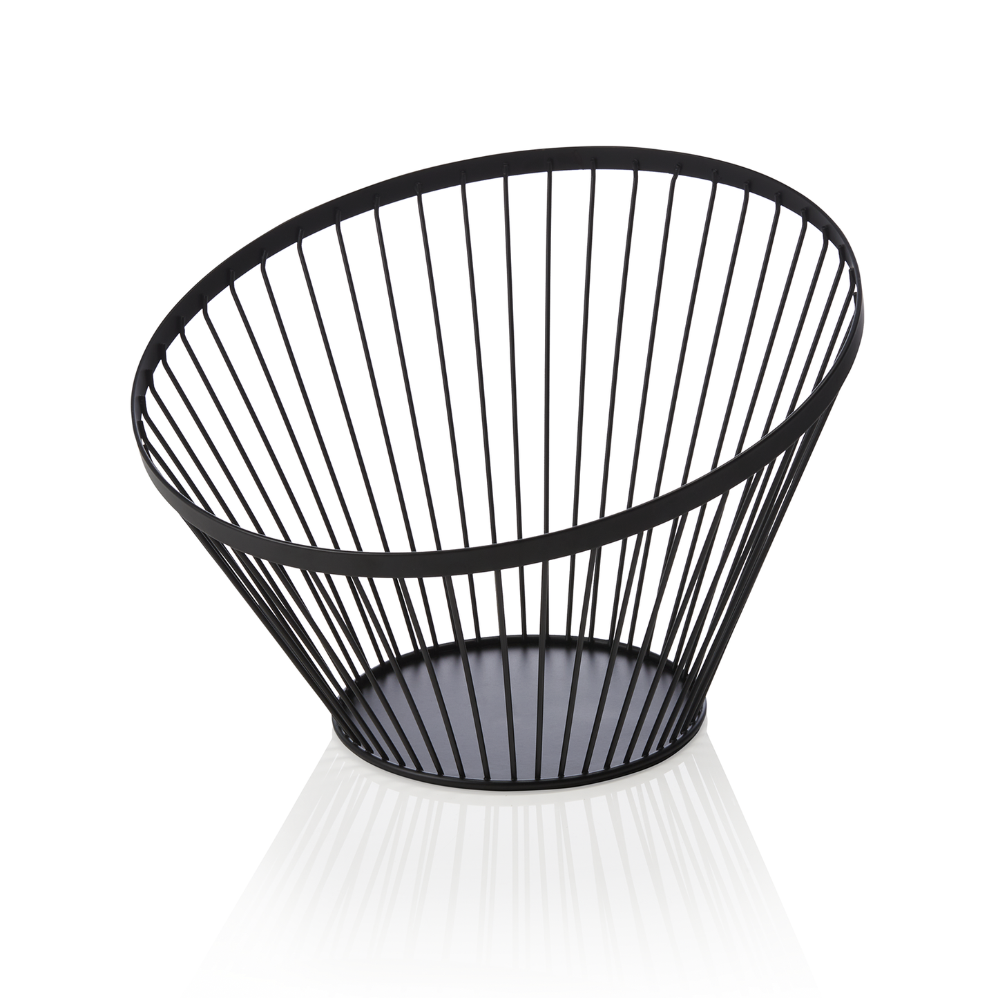 Buffetkorb, Ø 30 cm, Höhe 20,5 cm, schwarz pulverbeschichtet, Metall 