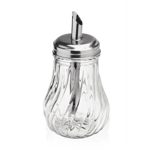 Zuckerspender Set, 210 ml, Ø 7,5 cm, Set á 6 Stück, Edelstahl, Glas 
