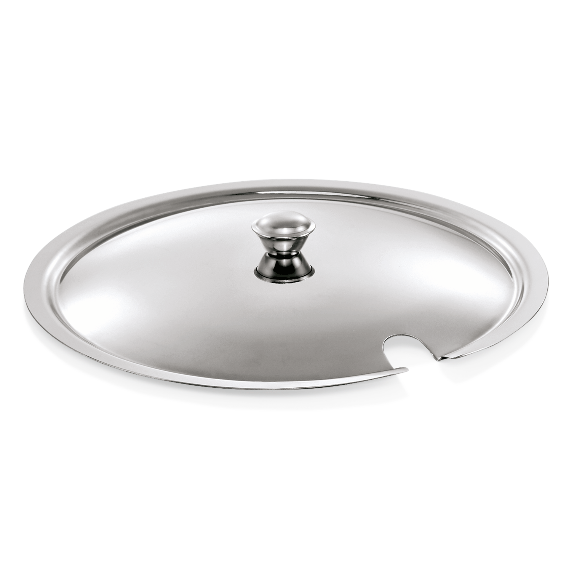 Deckel für Terrine 1475 180, mit Löffelaussparung, Chromnickelstahl 