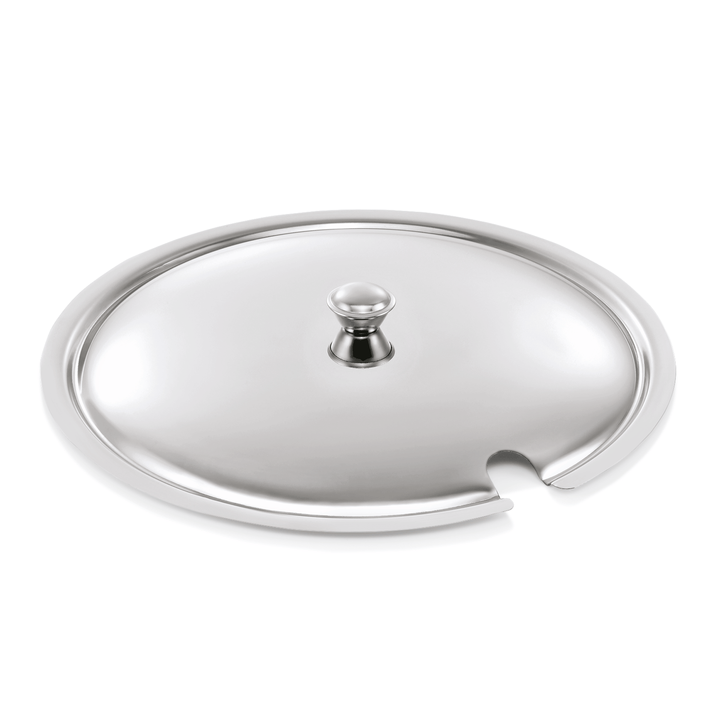 Deckel für Terrine 1475 300, mit Löffelaussparung, Chromnickelstahl 