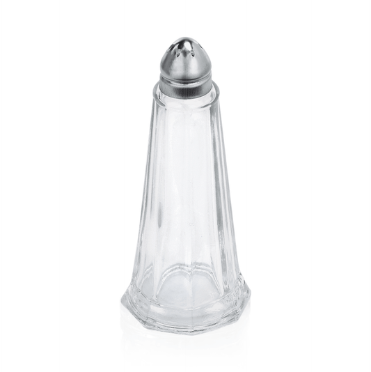 Salz-/Pfefferstreuer Set, Ø 4,5 cm, Höhe 11 cm, Set á 12 Stück, Edelstahl, Glass 