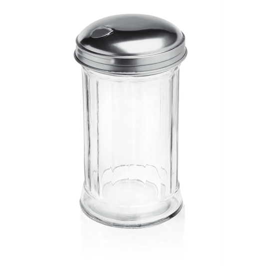 Zuckerstreuer American Style Set, 300 ml, Ø 7,5 cm, Set á 6 Stück, Edelstahl, Glas 
