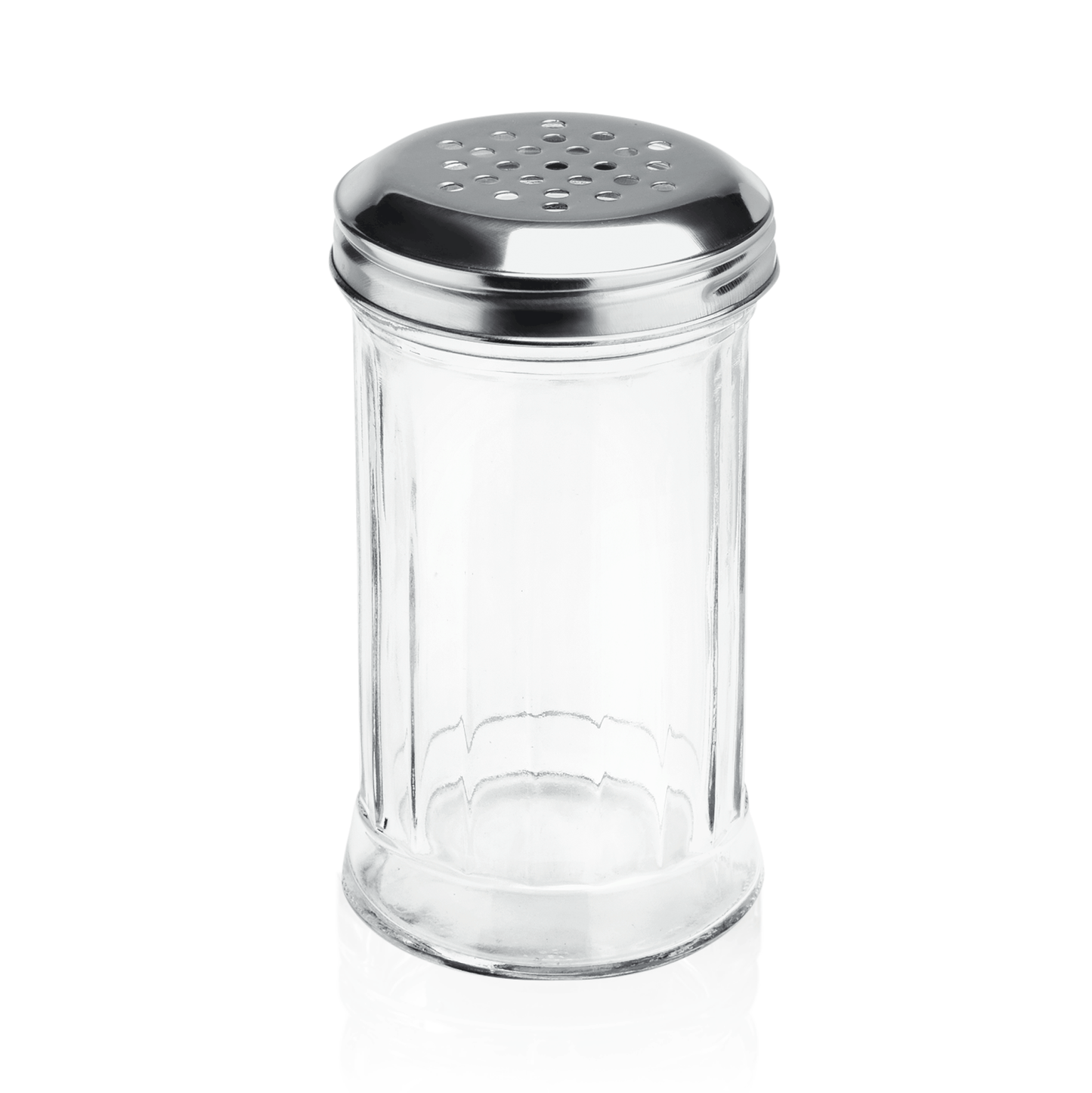 Streuer Set, Ø 7,5 cm, Höhe 13,5 cm, Set á 6 Stück, Glas, Edelstahl 