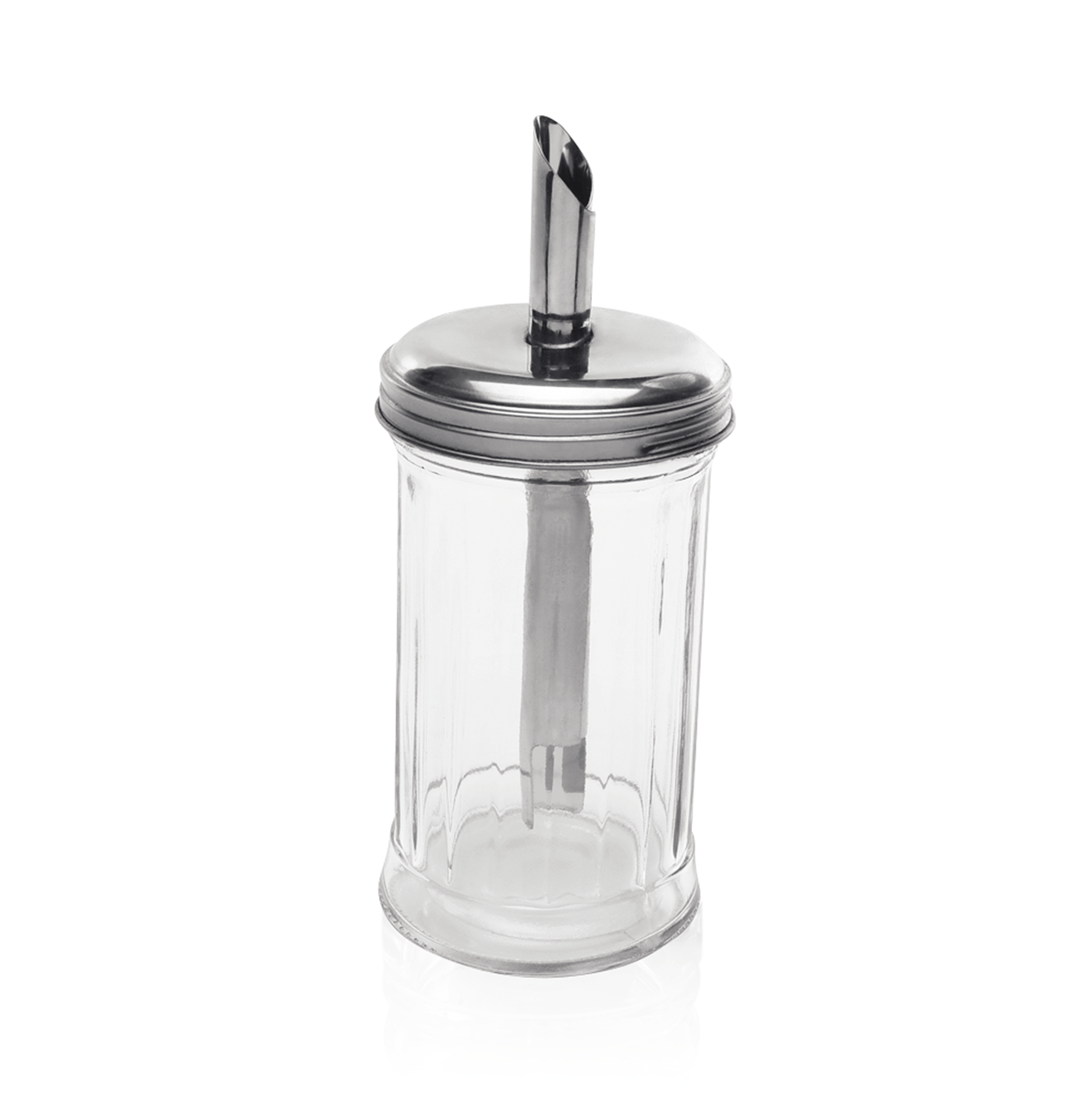 Zuckerspender Set, 300 ml, Ø 70 cm, Set á 6 Stück, Edelstahl, Glas 