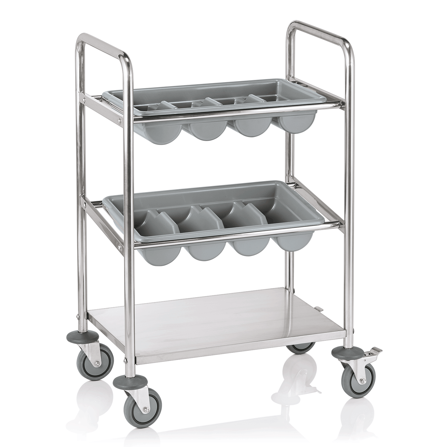 Besteckwagen, 62 x 40 x 94,5 cm, Chromnickelstahl  