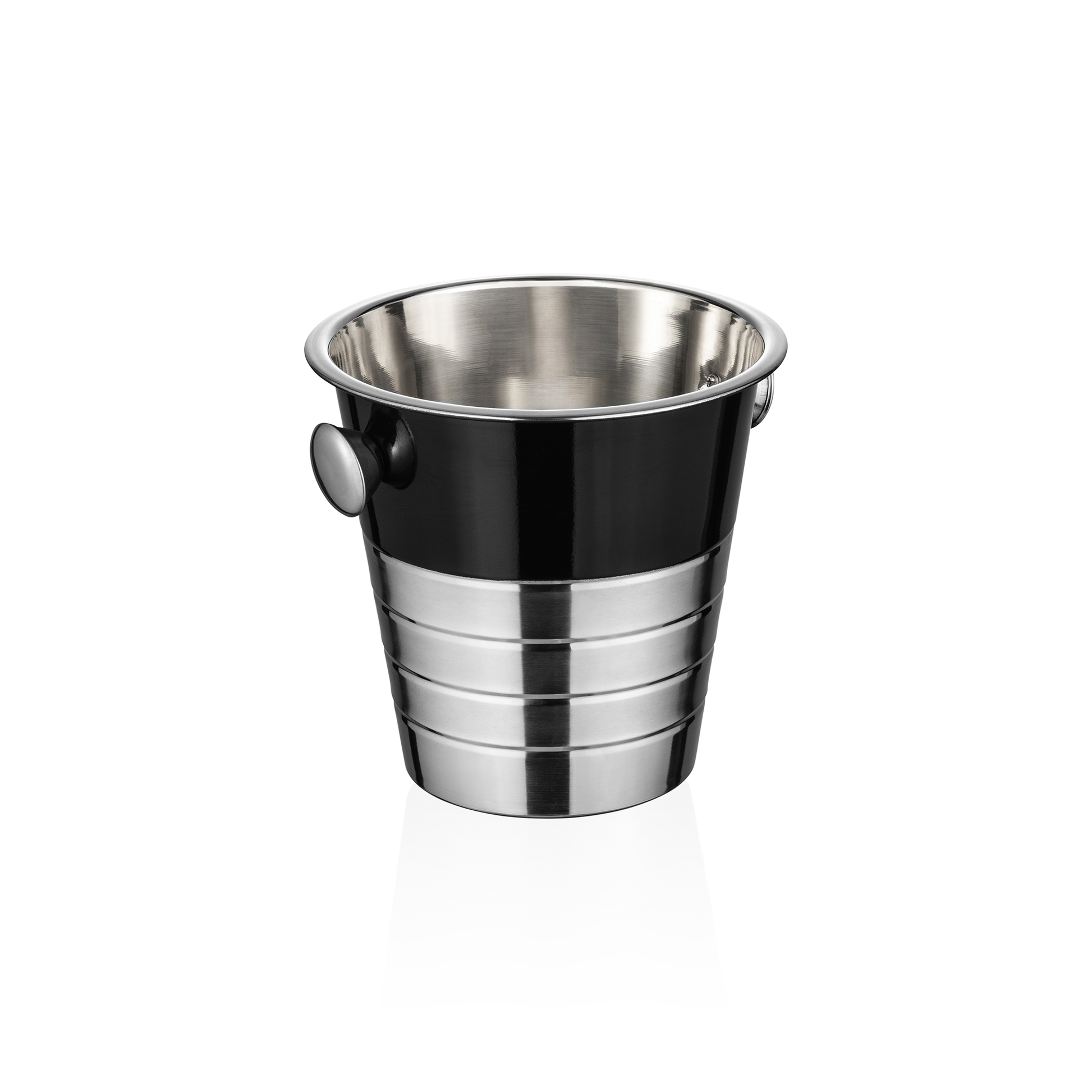Wein-/Sektkühler, Ø 22 cm, Höhe 21 cm, schwarz, Chromnickelstahl, PVD-Beschichtung 