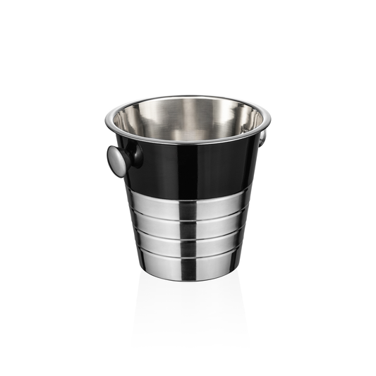 Wein-/Sektkühler, Ø 22 cm, Höhe 21 cm, schwarz, Chromnickelstahl, PVD-Beschichtung 
