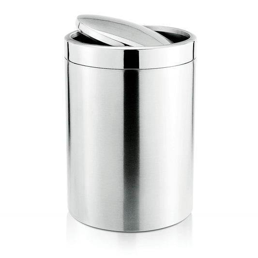 Abfalleimer mit Schwingdeckel, Ø 18,5 cm, 5 ltr., Edelstahl 