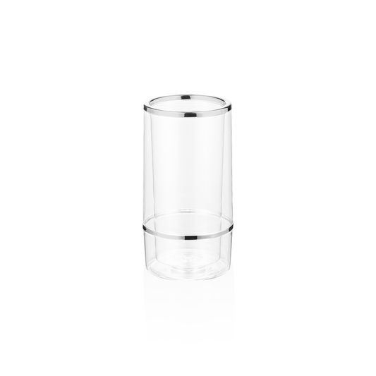 Flaschenkühler, Ø 11,5 cm, Höhe 23 cm, transparent, doppelwandig, Kunststoff 